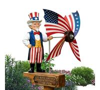 Gungtj Wind Spinners Outdoor - 250th Resin Commemorative Outdoor Decor, Decorative Yard Wind Spinner Garden Ornament, Winds Sculpture for Home Patio Porch Pathway Lawn Balcony, 13.77inch