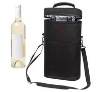 Gungtj Wine Carrier, Cooler Bottle Tote, Portable Travel Transporter, Protection Pouch Bag, (14,96 x 9,06 x 4,33 pulgadas), Perfect for Restaurant , Vino Storage and Transport