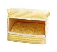 Gungtj Winter Cat Bed | Plegable Windproof Dog Bed | Yellow Comfortable Sleeping Bed for Cold Weather | Ideal Pet Bed for Cats, Dogs, Kittens, and Puppies for Sleeping Resting Napping
