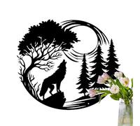 Gungtj Wolf Metal Wall Art, Howling Wolf Wall Decor, Wildlife Art, Creative Animal Silhouette, Artistic Wolf Wall Colging, Living Room Wall Decor, Bedroom Wolf Artwork, Metal Animal Silhouette