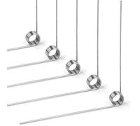 GUNGY 10 Piezas Resortes de Torsión de Acero Inoxidable Diámetro Alambre 0,4 mm Diámetro Interior 3 mm Longitud del Brazo 30 mm Ángulo 90° 5 Vueltas Giro Izquierda 0,4x3x30 mm