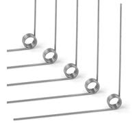 GUNGY 10 Piezas Resortes de Torsión de Acero Inoxidable Diámetro Alambre 0,5 mm Diámetro Interior 3 mm Longitud del Brazo 30 mm Ángulo 90° 4 Vueltas Giro Izquierda 0,5x3x30 mm