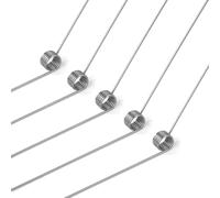 GUNGY 10 Piezas Resortes de Torsión de Acero Inoxidable Diámetro Alambre 0,6mm Diámetro Interior 4 mm Longitud del Brazo 40 mm Ángulo 135° 5 Vueltas Giro Izquierda 0,6x4x40 mm