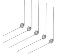 GUNGY 10 Piezas Resortes de Torsión de Acero Inoxidable Diámetro Alambre 0,6mm Diámetro Interior 5 mm Longitud del Brazo 50 mm Ángulo 90° 5 Vueltas Giro Derecha 0,6x5x50 mm