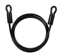 GUNGY 2M Cable de Acero para Bicicleta Candado Bicicleta 8mm Espesor Cable Doble Bucle de Seguridad para Cadena Bicicleta Antirrobo Negro