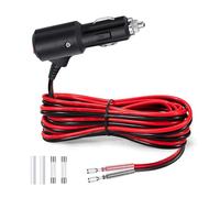 GUNGY 3 Metro Cable Conector Macho para Mechero de Coche 12V-24V Enchufe Mechero con Interruptor Cable de Extensión de Coche 14 AWG con Fusible 15 A para Alargador Toma Mechero