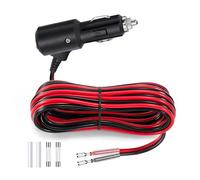 GUNGY 4M Cable Conector Macho para Mechero de Coche 12V-24V Enchufe Mechero con Interruptor Cable de Extensión de Coche 14 AWG con Fusible 15 A para Alargador Toma Mechero