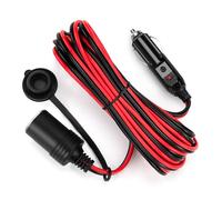 GUNGY 4M Cable de Extensión de Coche 12V/24V Alargador Mechero Coche Adaptador Encendedor a Enchufe con Fusible 15A Encendedor de Cigarrillos a Toma