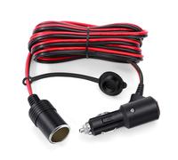 GUNGY 4M Cable de Extensión Mechero Coche 12V/24V Cable Alargador Mechero con Interruptor Adaptador Encendedor de Cigarrillos a Toma Encendedor a Enchufe con Fusible 15A