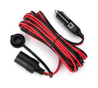 GUNGY 5M Cable de Extensión de Coche 12V/24V Alargador Mechero Coche Adaptador Encendedor a Enchufe con Fusible 15A Encendedor de Cigarrillos a Toma