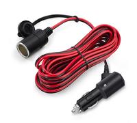 GUNGY 5M Cable de Extensión Mechero Coche 12V/24V Cable Alargador Mechero con Interruptor Adaptador Encendedor de Cigarrillos a Toma Encendedor a Enchufe con Fusible 15A