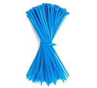GUNGY Bridas Plastico para Cables 200 x 3,6mm Azul Bridas Sujetacables Eléctricos para Gestión de Cablesde Jardinería 100 Piezas