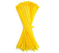 GUNGY Bridas Plastico para Cables 200 x 4,8mm Amarillo Bridas Sujetacables Eléctricos para Gestión de Cablesde Jardinería 100 Piezas