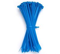 GUNGY Bridas Plastico para Cables 200 x 4,8mm Azul Bridas Sujetacables Eléctricos para Gestión de Cablesde Jardinería 100 Piezas