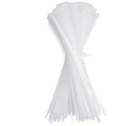 GUNGY Bridas Plastico para Cables 200 x 4,8mm Blanco Bridas Sujetacables Eléctricos para Gestión de Cablesde Jardinería 100 Piezas