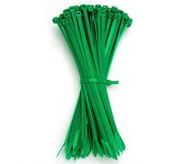 GUNGY Bridas Plastico para Cables Verde 200 x 4,8mm Bridas Sujetacables Eléctricos para Gestión de Cablesde Jardinería 100 Piezas