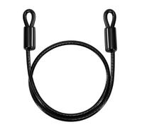 GUNGY Cable de Acero para Bicicleta Candado Bicicleta 1M Largo 8mm Espesor Cable Doble Bucle de Seguridad para Cadena Bicicleta Antirrobo Negro