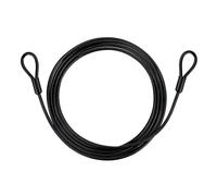 GUNGY Cable de Acero para Bicicleta Candado Bicicleta 2M Largo 4mm Espesor Cable Doble Bucle de Seguridad para Cadena Bicicleta Antirrobo Negro