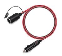 GUNGY Cable de Extensión de Coche 1M Alargador Mechero Coche 12V/24V Adaptador Encendedor a Enchufe con Fusible 15A Encendedor de Cigarrillos a Toma