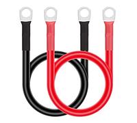 GUNGY Cables Bateria 50cm 16mm² Cable Inversor de Batería 12V 5AWG Cables de Batería con M10 Terminales de Anillo para Automóvil Camión Moto Solar Marino Rojo y Negro 2 Piezas