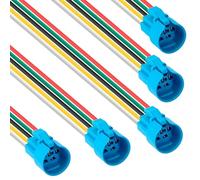 GUNGY Enchufe de Cable de Interruptor de Botón Pulsador 19mm Pulsadors Cable de Conexión 12V/24V 3A Impermeable Interruptores Pulsador 5 Pin Toma 5 Piezas