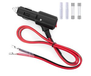 GUNGY Enchufe Mechero Coche con Interruptor 12 V/24 V Enchufe para Encendedor de Cigarrillos 1 Metro Cable de Extensión de Coche 14 AWG con Fusible 15 A para Alargador Toma Mechero