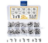 GUNGY Juego de Engrasadores Boquilla de Engrase M6 M8 M10 Métricas Surtido de Engrasadores 45° 90° 180° con Caja de Almacenamiento 60 Piezas