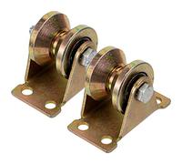 GUNGY Polea de Inversión Rueda con Ranura en V 32mm Polea con Rodamiento de Bolas de Acero Galvanizado Carga 200kg para Cable de Acero Puerta de Entrada 2 Piezas