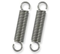 GUNGY Resortes de Extensión 70mm Muelles de Tensión con Gancho Muelle de Acero Inoxidable Diámetro Exterior 15mm Diámetro Alambre 2,2mm Fuerza Resorte 11,8KG 2 Piezas