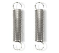 GUNGY Resortes de Tensión 100mm Muelles de Extensión con Gancho Muelle de Acero Inoxidable Diámetro Exterior 18mm Diámetro Alambre 2mm Fuerza Resorte 8,3KG 2 Piezas