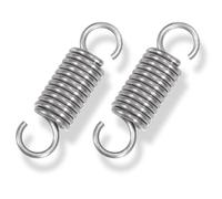 GUNGY Resortes de Tensión 50mm Muelles de Extensión con Gancho Muelle de Acero Inoxidable Diámetro Exterior 15mm Diámetro Alambre 2,2mm Fuerza Resorte 11,8KG 2 Piezas