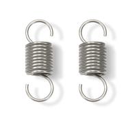 GUNGY Resortes de Tensión 50mm Muelles de Extensión con Gancho Muelle de Acero Inoxidable Diámetro Exterior 18mm Diámetro Alambre 2mm Fuerza Resorte 8,3KG 2 Piezas