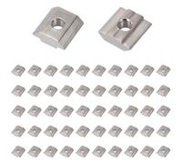 GUNGY Tuercas Deslizantes M6 Tuercas Ranuradas Tuerca de Ranura en T Tuercas Correderas de Acero Carbono para Perfiles de Aluminio 30 Serie 50 Piezas