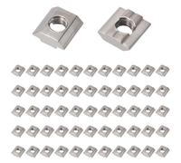 GUNGY Tuercas Deslizantes M8 Tuercas Ranuradas Tuerca de Ranura en T Tuercas Correderas de Acero Carbono para Perfiles de Aluminio 30 Serie 50 Piezas