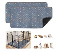 Guniata 2 bases reutilizables para cobayas, 120 x 60 cm, almohadillas de orina para mascotas, lavables, impermeables, para perros, animales pequeños como conejos, hámsteres y erizos