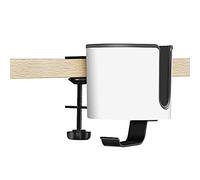 GUNKING Portavasos antiderrames 2 en 1 de lujo con colgador para auriculares debajo del escritorio (blanco)