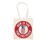 GUNMANTOR Ahora Es El Momento De La Paz Bolsa De Compras Beige Durable Reutilizable Eco Friendly Reusable Shopping Bag