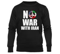 GUNMANTOR Ahora La Guerra con Irán Jersey Negro para Hombre Mujer Unisex Manga Larga Cuello Redondo