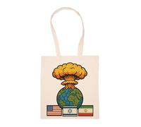 GUNMANTOR Conflicto Entre Israel E Irán Bolsa De Compras Beige Durable Reutilizable Eco Friendly Reusable Shopping Bag