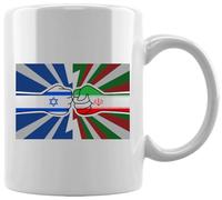 GUNMANTOR Confrontación Entre Irán E Israel Taza Blanca De Cerámica Hogar De Oficina De La Taza Del Agua Té Café