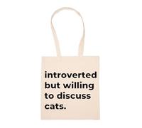GUNMANTOR Introvertido Pero Dispuesto A Discutir Bolsa De Compras Beige Durable Reutilizable Eco Friendly Reusable Shopping Bag