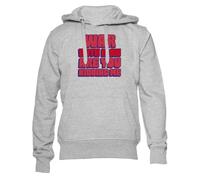 GUNMANTOR ¿La Guerra con Irán Es Broma Sudadera Gris para Hombre Mujer Unisex Manga Larga Cuello Redondo