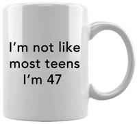 GUNMANTOR No Soy Como La Mayoría De Los Adolescentes, Tengo 47 Años. Taza Blanca De Cerámica Hogar De Oficina De La Taza Del Agua Té Café