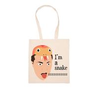 GUNMANTOR Soy Una Serpiente Bolsa De Compras Beige Durable Reutilizable Eco Friendly Reusable Shopping Bag