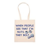 GUNMANTOR Tuercas Y Tornillos Bolsa De Compras Beige Durable Reutilizable Eco Friendly Reusable Shopping Bag