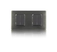 Gunmetal acero cepillado PVD gris unipolar gris interruptor de luz