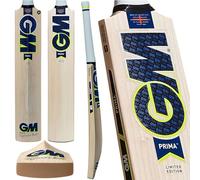 Gunn & Moore 404 GM, Prima, Bate de Cricket, DXM, TOETEK, Now Technologies, Prime English Willow, fabricado en Inglaterra, Hoja L540, tamaño completo, adecuado para jugadores de 175 cm y más (5 pies 9 pulgadas, azul, altura del usuario