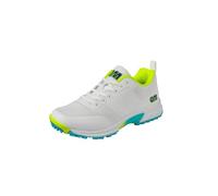 Gunn & Moore Kryos, Zapatillas para críquet Unisex Adulto, Blanco Fluro Amarillo Azul, 39 EU