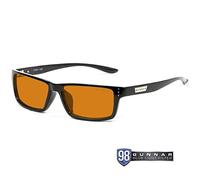 Gunnar Gafas Gaming y para Ordenador - Riot, Color de la montura: Onyx, Tinte de lentes: Amber MAX (bloquea el 98% de la luz azul y el 100% de la luz UV) - Gafas con filtro de luz azul