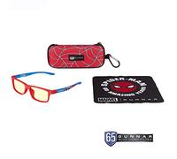 Gunnar - Cruz - Gafas para gaming y ordenador, montura de Spider-Man, lentes ámbar (65% de luz azul, 100% UV), filtro de luz azul, lentes patentadas